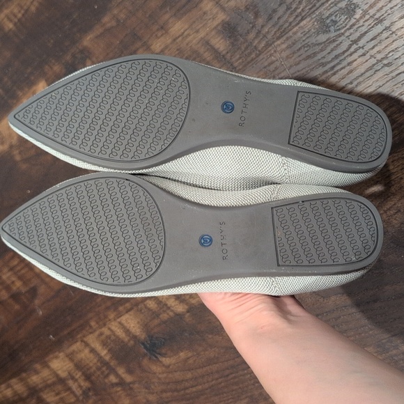 Rothy's Women's Gray/Griege/Cream Point Flats Size 12 - Picture 3 of 4
